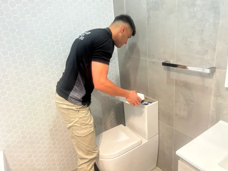 Ben on an everyday plumbing job for a Jamisontown home