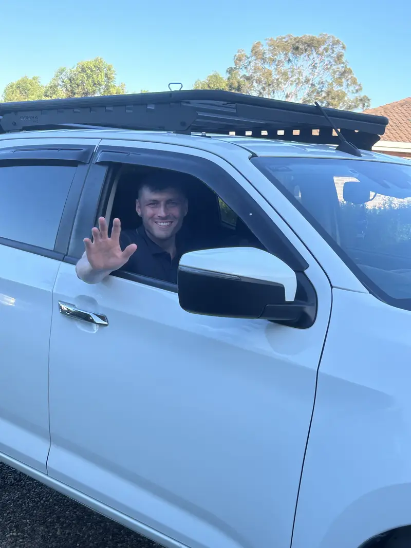 Ben in his ute, ready to head out to a callout